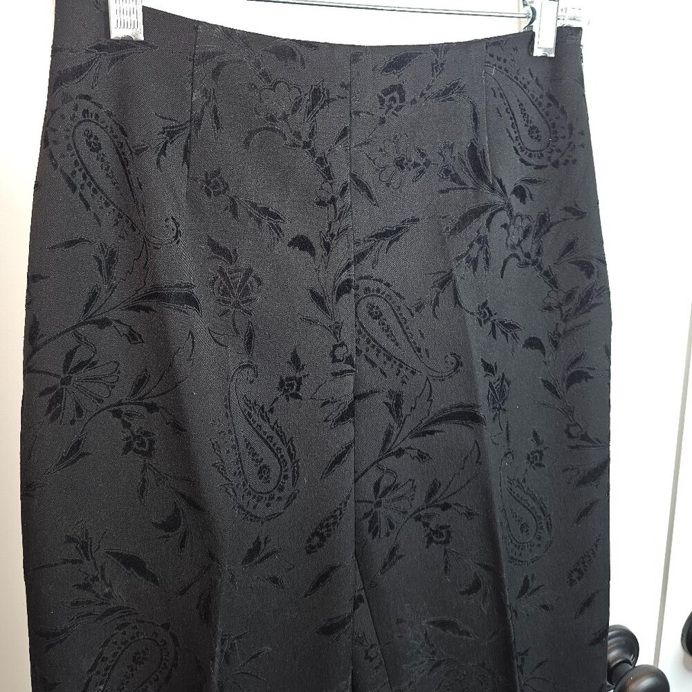 Talbots Petite Black Jacquard Pants Sz 2P